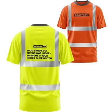 ScaffsUK - Head's Slipping High-Vis Tee